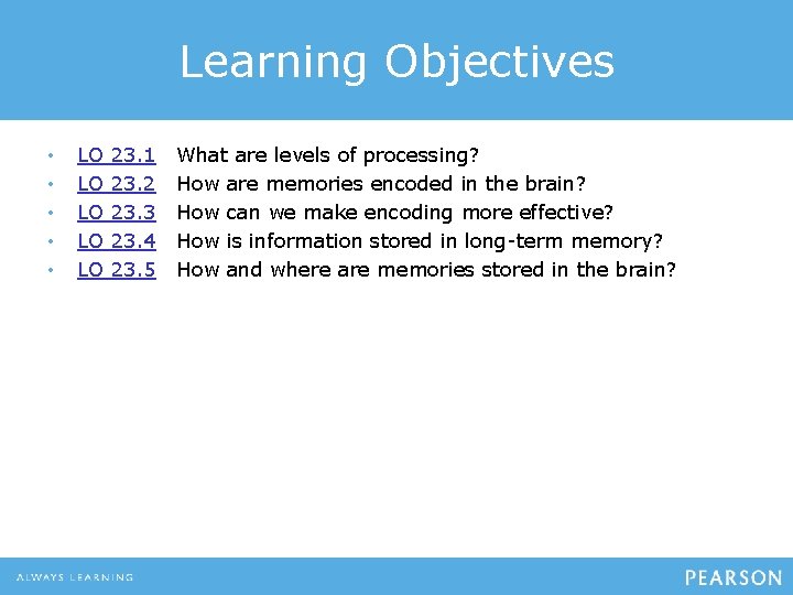 Learning Objectives • • • LO LO LO 23. 1 23. 2 23. 3 Learning Objectives • • • LO LO LO 23. 1 23. 2 23. 3