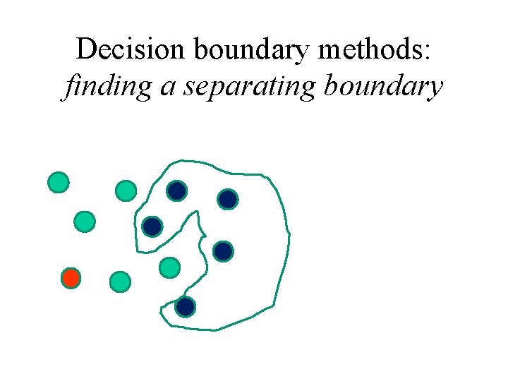 Decision boundary methods: finding a separating boundary 