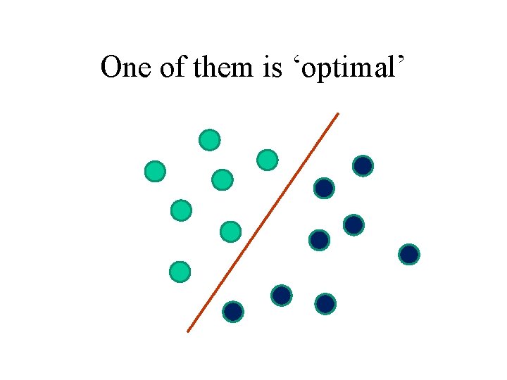 One of them is ‘optimal’ 