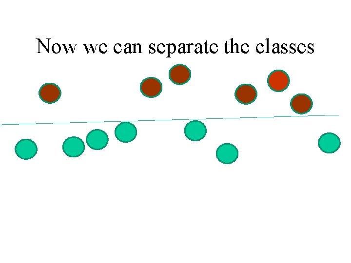 Now we can separate the classes 