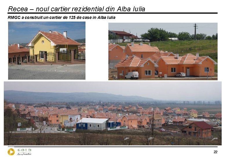 Recea – noul cartier rezidential din Alba Iulia RMGC a construit un cartier de