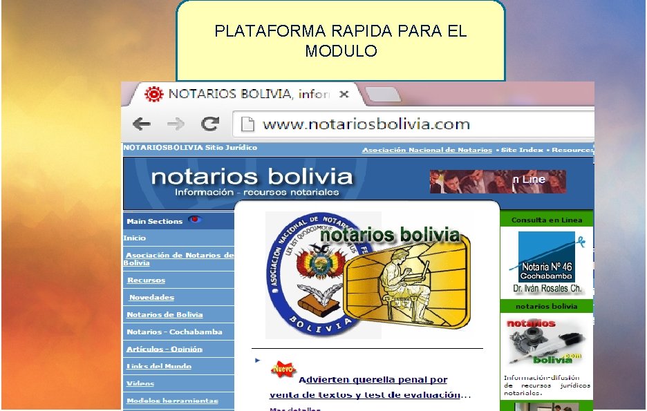 PLATAFORMA RAPIDA PARA EL MODULO 