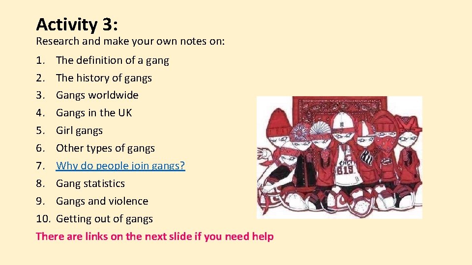 Activity 3: Research and make your own notes on: 1. The definition of a Activity 3: Research and make your own notes on: 1. The definition of a