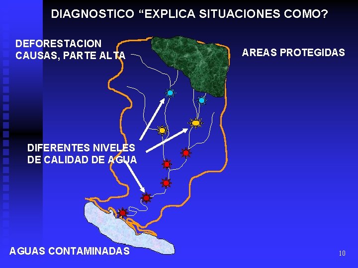 DIAGNOSTICO “EXPLICA SITUACIONES COMO? DEFORESTACION CAUSAS, PARTE ALTA AREAS PROTEGIDAS DIFERENTES NIVELES DE CALIDAD