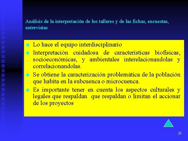 Análisis de la interpretación de los talleres y de las fichas, encuestas, entrevistas n