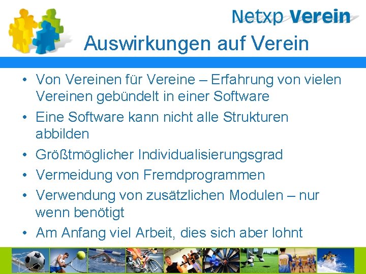 Auswirkungen auf Verein • Von Vereinen für Vereine – Erfahrung von vielen Vereinen gebündelt