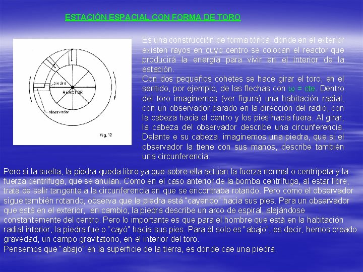 ESTACIÓN ESPACIAL CON FORMA DE TORO Es una construcción de forma tórica, donde en