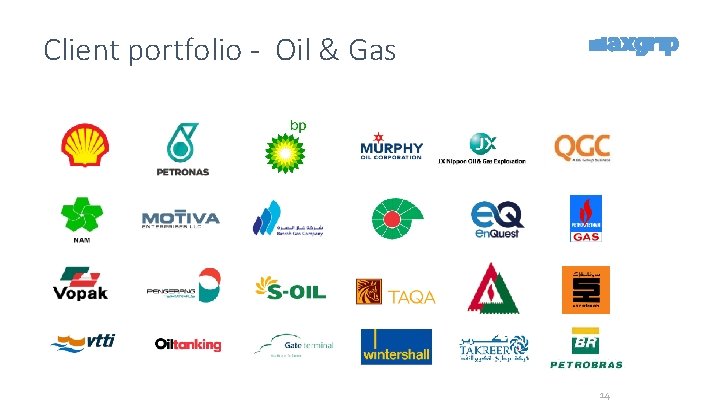 Client portfolio - Oil & Gas 14 