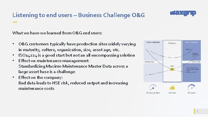 Listening to end users – Business Challenge O&G What we have we learned from