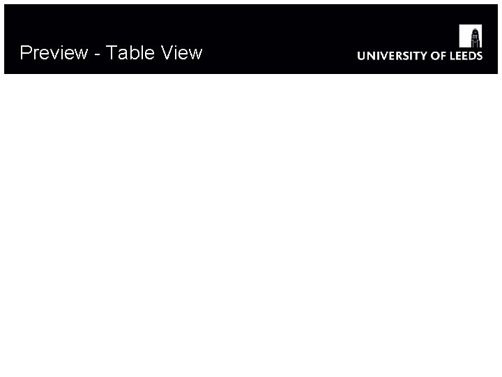 Preview - Table View 