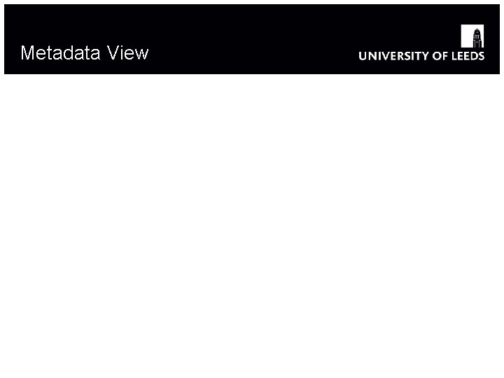 Metadata View 