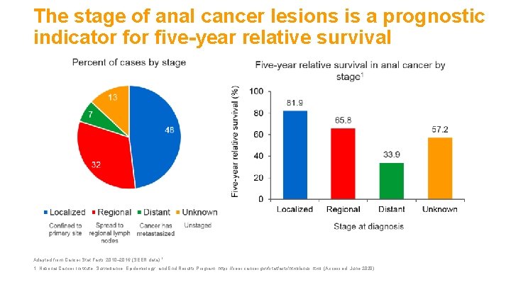 The stage of anal cancer lesions is a prognostic indicator five-year relative survival Adapted The stage of anal cancer lesions is a prognostic indicator five-year relative survival Adapted