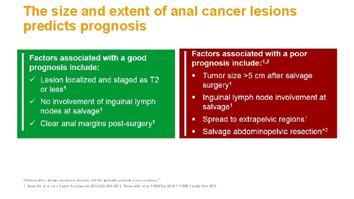 The size and extent of anal cancer lesions predicts prognosis *Survival after salvage resection The size and extent of anal cancer lesions predicts prognosis *Survival after salvage resection