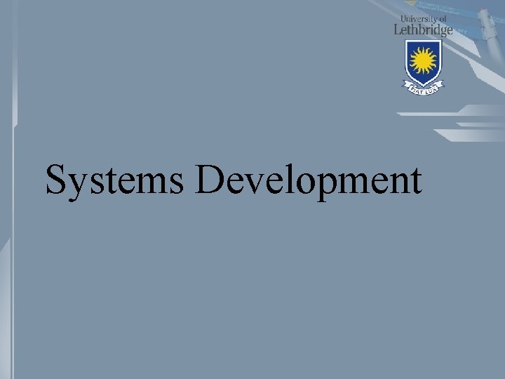 Systems Development 