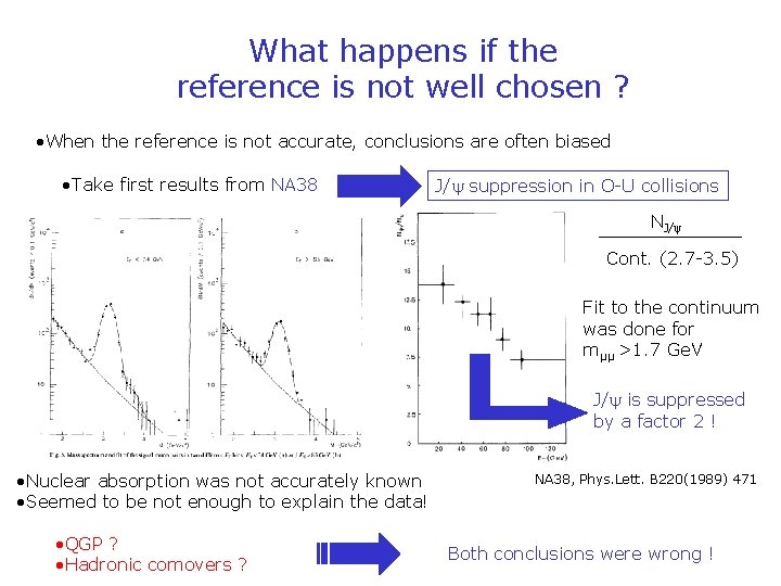 What happens if the reference is not well chosen ? • When the reference