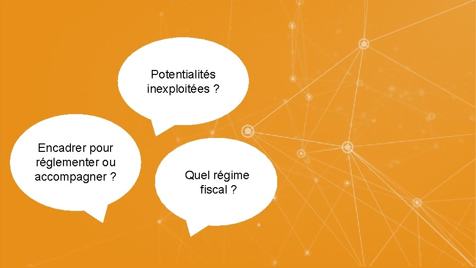 13 Potentialités inexploitées ? Encadrer pour réglementer ou accompagner ? Quel régime fiscal ?