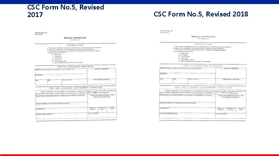 CSC Form No. 5, Revised 2017 CSC Form No. 5, Revised 2018 
