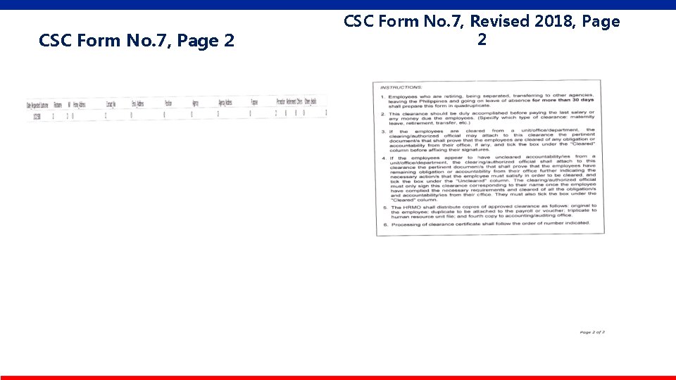 CSC Form No. 7, Page 2 CSC Form No. 7, Revised 2018, Page 2