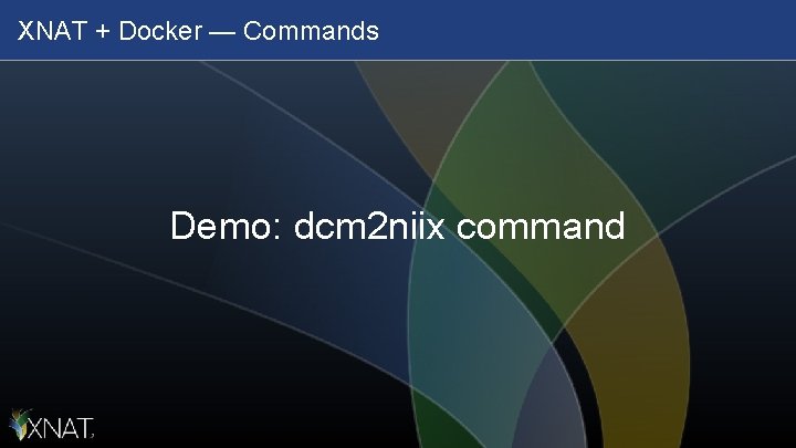 XNAT + Docker — Commands Demo: dcm 2 niix command 