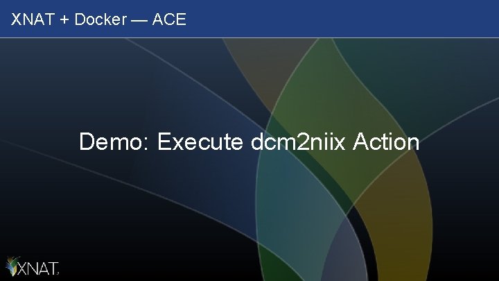 XNAT + Docker — ACE Demo: Execute dcm 2 niix Action 