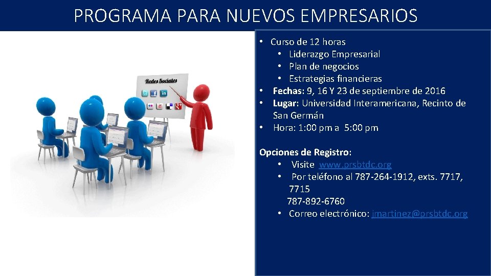 PROGRAMA PARA NUEVOS EMPRESARIOS • Curso de 12 horas • Liderazgo Empresarial • Plan