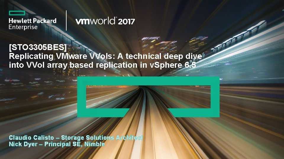 [STO 3305 BES] Replicating VMware VVols: A technical deep dive into VVol array based