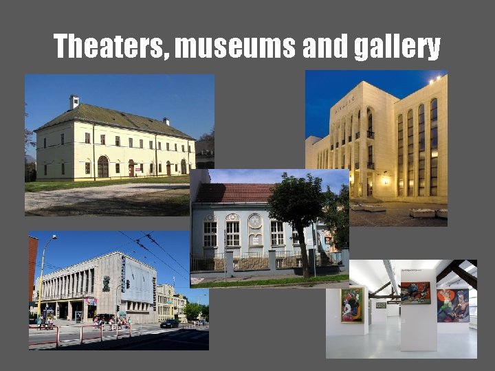 Theaters, museums and gallery 