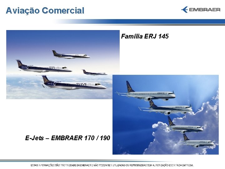 Aviação Comercial Família ERJ 145 E-Jets – EMBRAER 170 / 190 