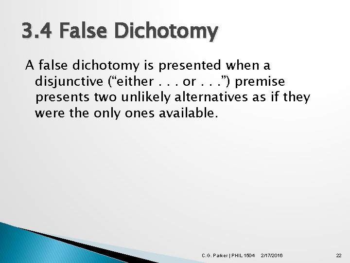 Fallacies Continued Presumption Ambiguity Illicit Transference C G