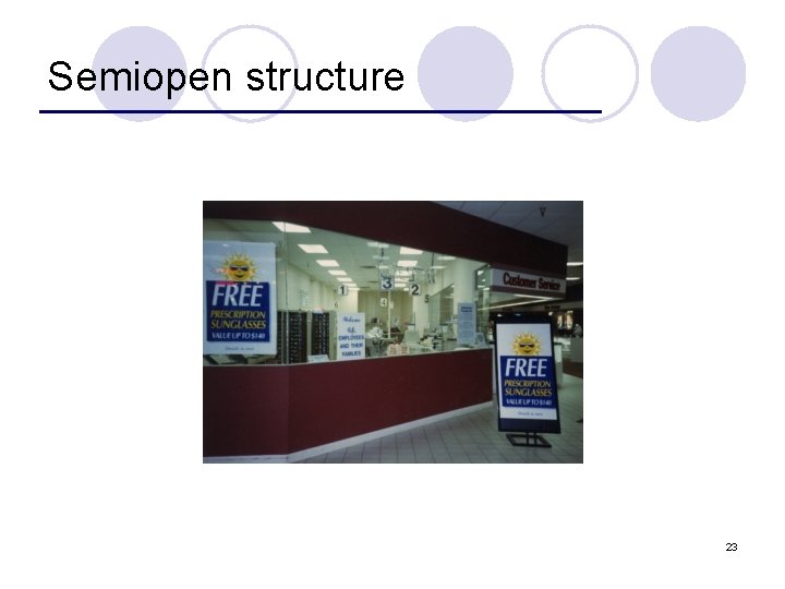 Semiopen structure 23 