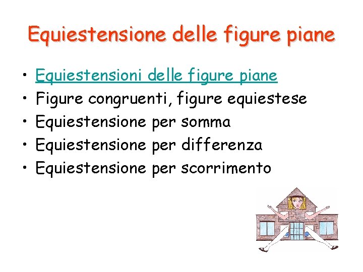 Equiestensione delle figure piane • • • Equiestensioni delle figure piane Figure congruenti, figure