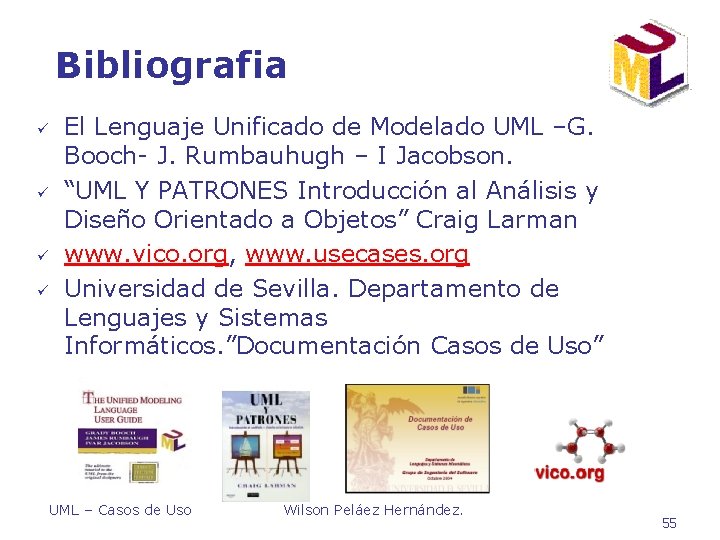 Bibliografia ü ü El Lenguaje Unificado de Modelado UML –G. Booch- J. Rumbauhugh – Bibliografia ü ü El Lenguaje Unificado de Modelado UML –G. Booch- J. Rumbauhugh –
