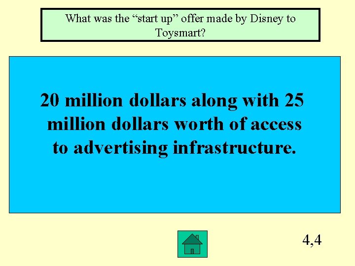 What was the “start up” offer made by Disney to Toysmart? 20 million dollars