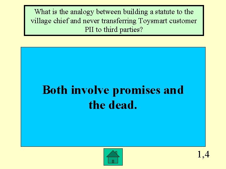 What is the analogy between building a statute to the village chief and never