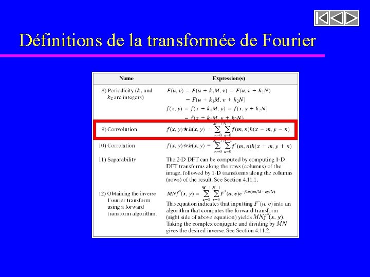 Définitions de la transformée de Fourier Définitions de la transformée de Fourier