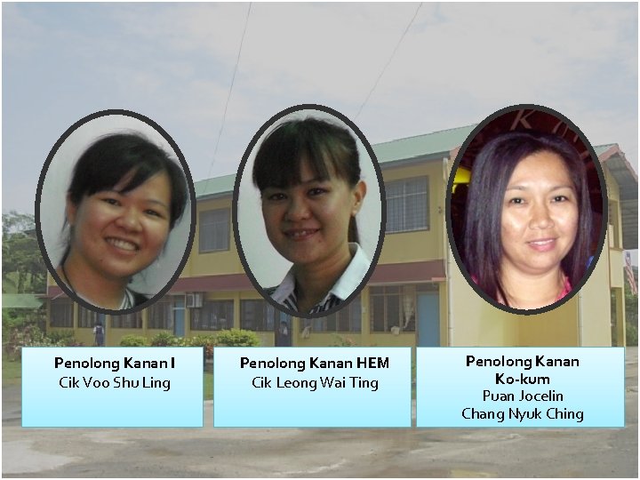 Penolong Kanan I Cik Voo Shu Ling Penolong Kanan HEM Cik Leong Wai Ting