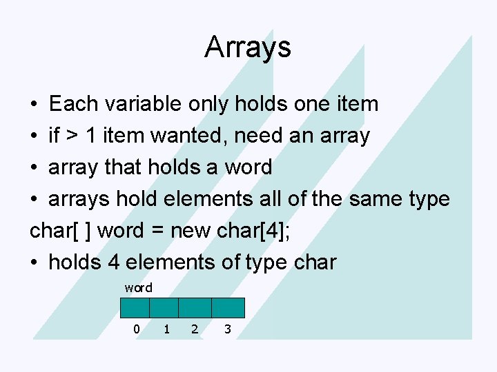 Click to edit. Arrays Master title style • Each Click to variable edit Master