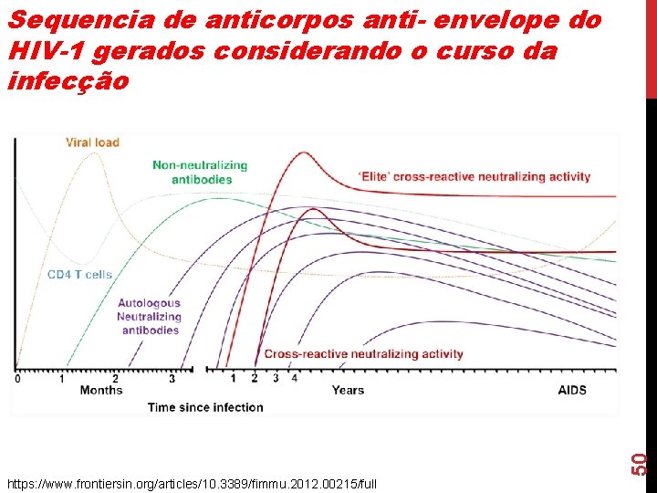 50 Sequencia de anticorpos anti- envelope do HIV-1 gerados considerando o curso da infecção