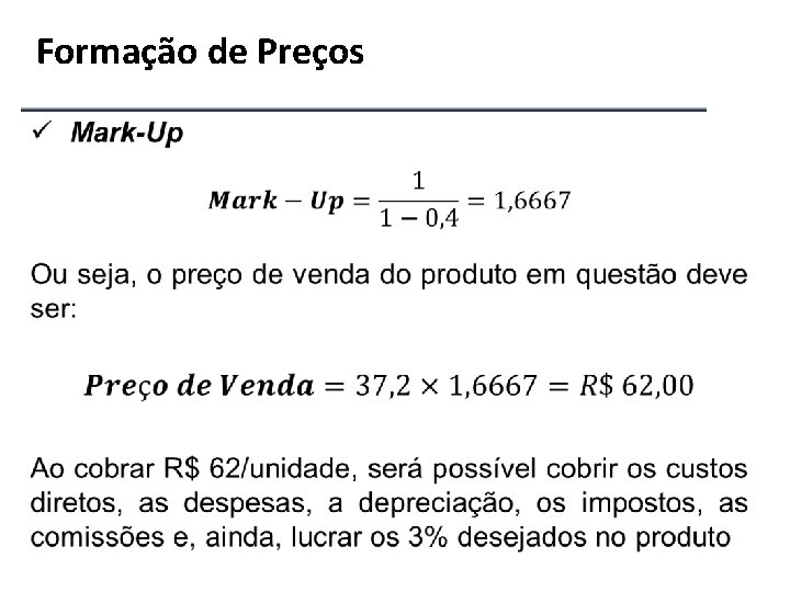 Formação de Preços 