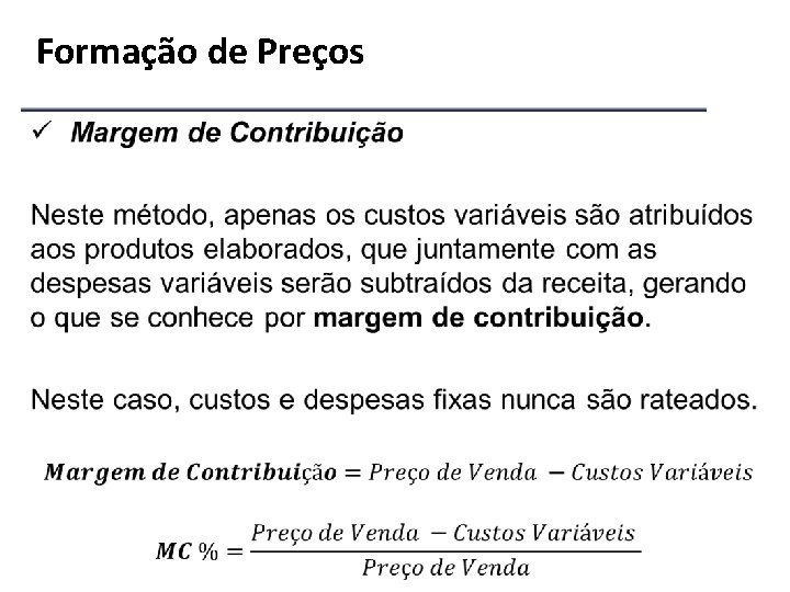 Formação de Preços 