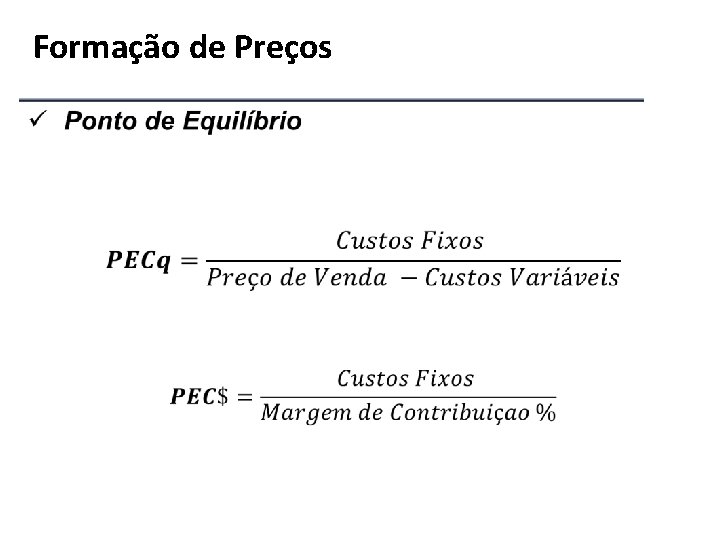 Formação de Preços 