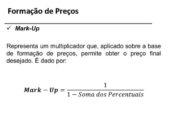 Formação de Preços 