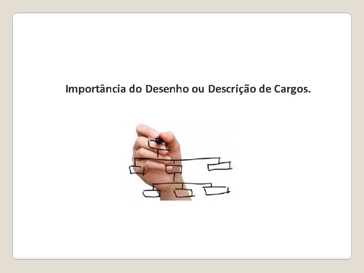 Importância do Desenho ou Descrição de Cargos. 