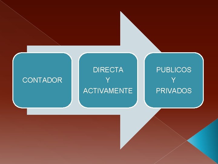 CONTADOR DIRECTA Y ACTIVAMENTE PUBLICOS Y PRIVADOS 