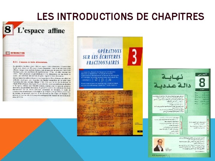 LES INTRODUCTIONS DE CHAPITRES 