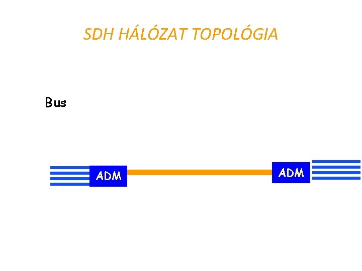 SDH HÁLÓZAT TOPOLÓGIA Bus ADM 