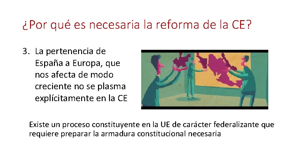 ¿Por qué es necesaria la reforma de la CE? 3. La pertenencia de España ¿Por qué es necesaria la reforma de la CE? 3. La pertenencia de España