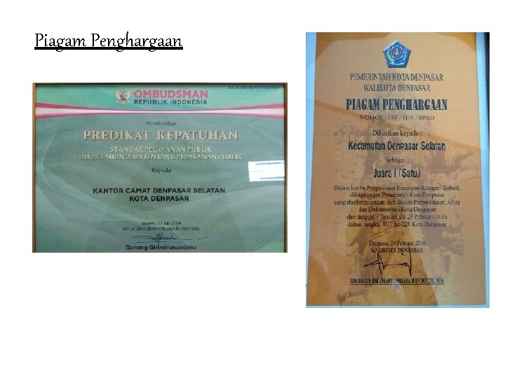 Piagam Penghargaan 