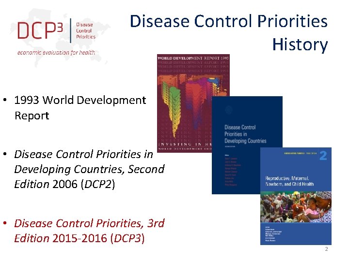 Disease Control Priorities History • 1993 World Development Report • Disease Control Priorities in