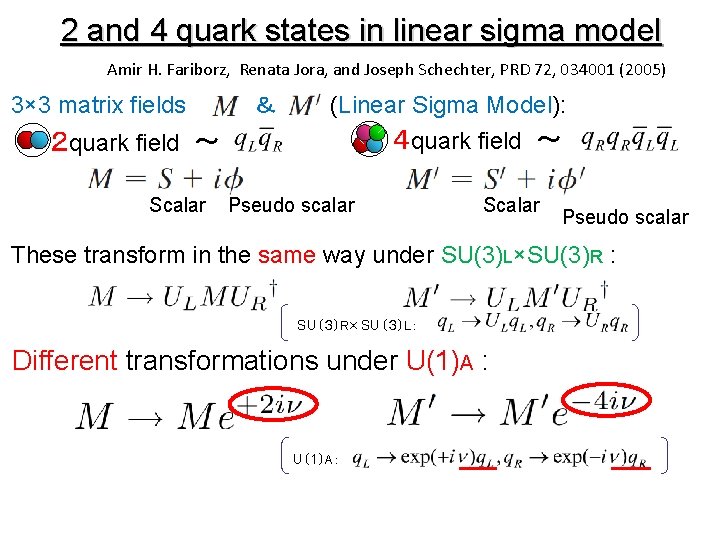 2 and 4 quark states in linear sigma model Amir H. Fariborz, Renata Jora,